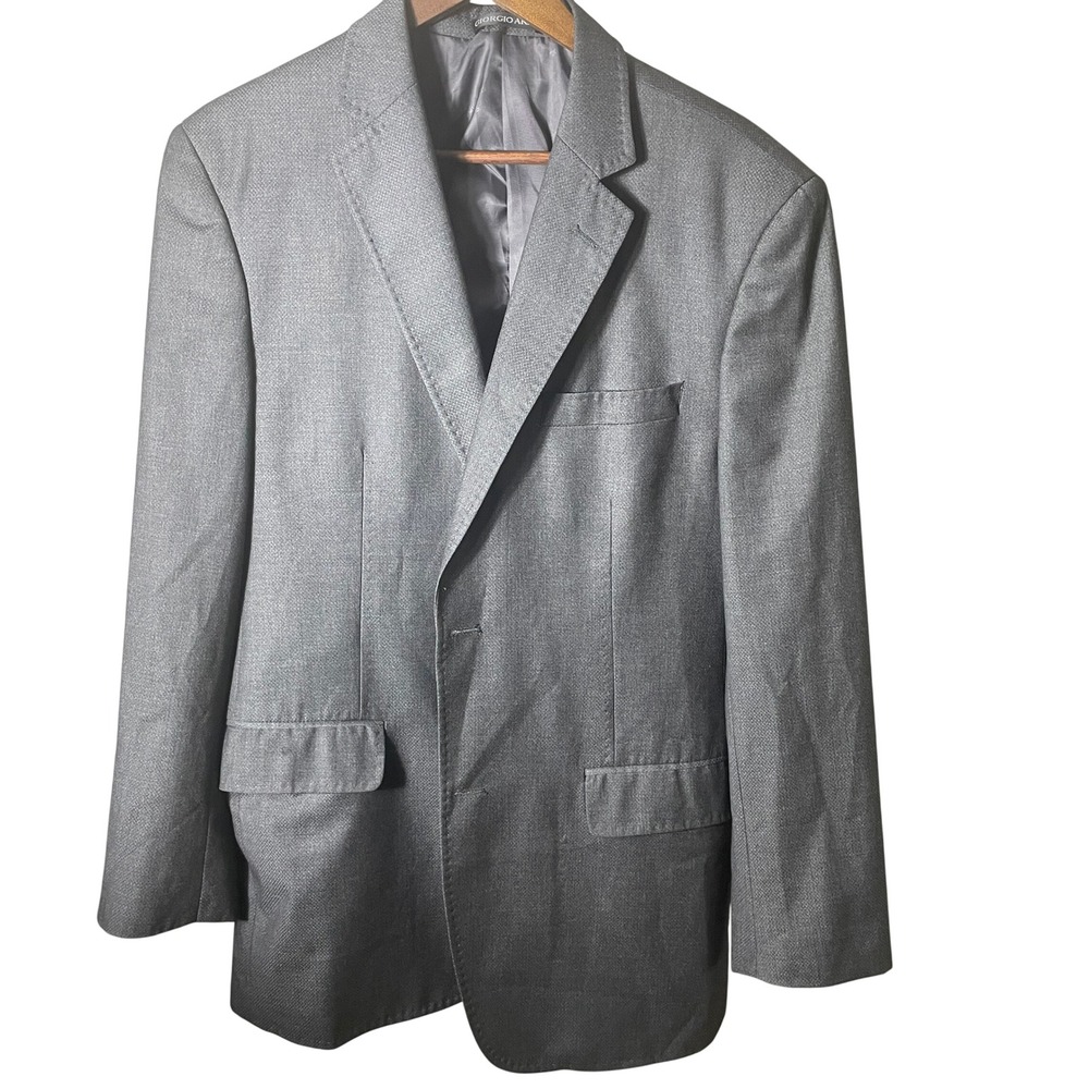 Giorgio Armani Mens 42R Ivy Sport Coat Wool Blend Gray Blazer Luxury Old Money